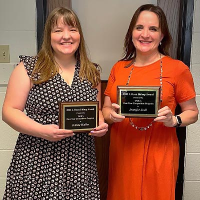 Award-winning FYC instructors Juliette Holder and Jennifer Judd.
