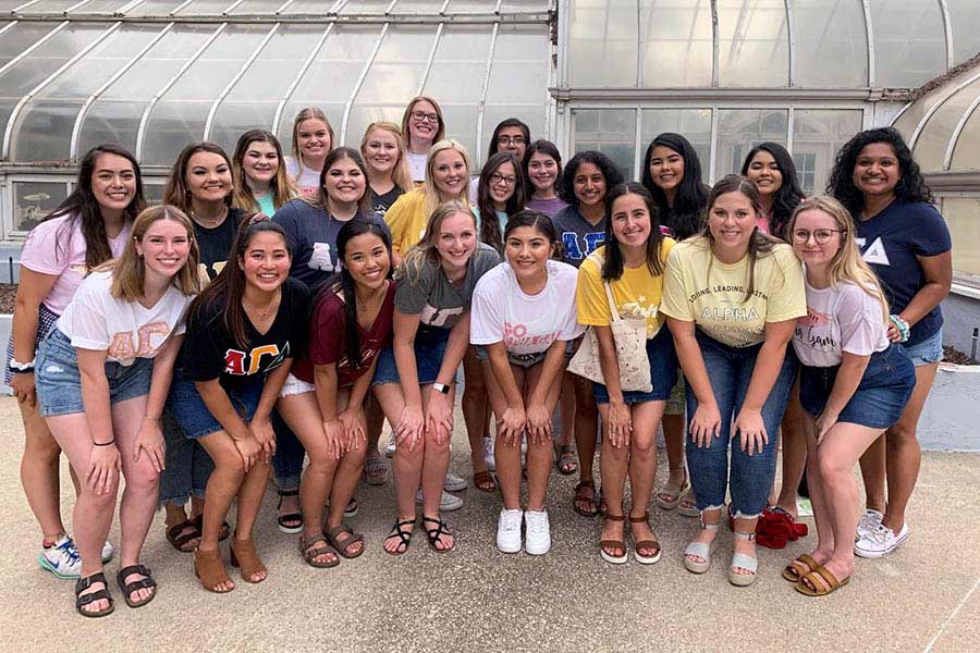 Alpha Gamma Delta Sorority Members