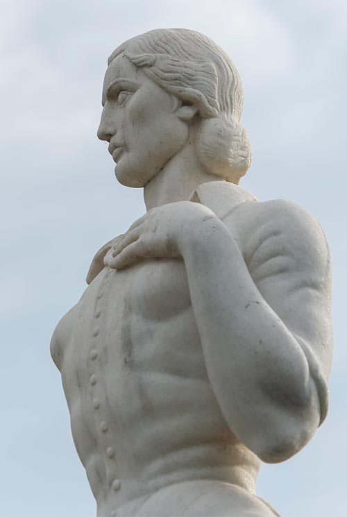 a statue on the TWU campus