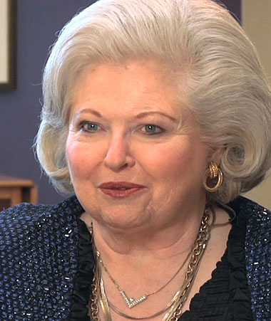 portrait of Sarah Weddington wearing a blue dress